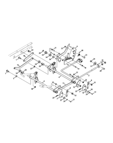 Part Location Diagram of 703-07663A Cub Cadet Deck Up Stop Bracket